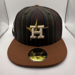 New Era 59Fifty Houston Astros 50th‎ Anniversary Vintage Herringbone Hat 7 1/8